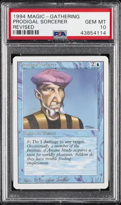 1994 MAGIC: THE GATHERING REVISED PRODIGAL SORCERER PSA 10 - Image 1