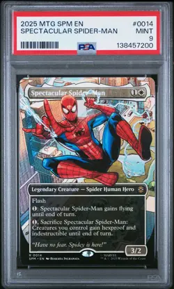 2025 MTG MARVEL'S SPIDER-MAN #0014 SPECTACULAR SPIDER-MAN PSA 9 - Image 1