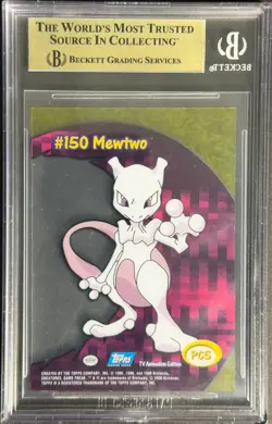 Pokemon 2000 Tv Animation Series 2 Clear #PC5 Mewtwo BGS 9.5 POP 9! - Image 4