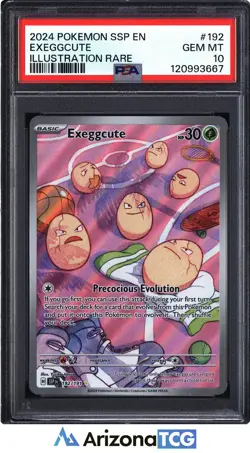 Pokemon 2024 Exeggcute 192/191 Illustration Rare Surging Sparks GEM MINT PSA 10 - Image 1