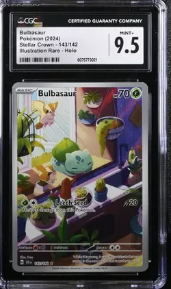 Pokemon Bulbasaur Stellar Crown 143/142 Eng. 2024 CGC 9.5 - Image 1