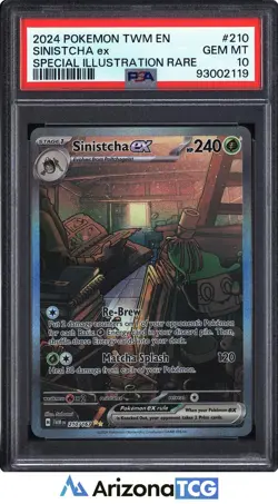Pokemon 2024 Sinistcha ex 210/167 Full Art SIR Twilight Masquerade GEM MT PSA 10 - Image 1