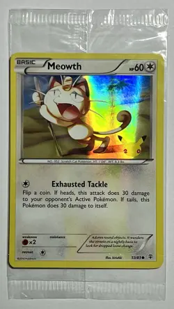 Meowth 53/83 SEALED Stamped Promo 20th Anniversary: Generations 2016 Pokemon - Image 1