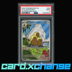 2024 Pokemon Surging Sparks 208 Alolan Dugtrio Illustration Rare PSA 9 Mint - Image 1