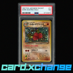 1997 Pokemon Jpn Rocket 51 Dark Dugtrio Holo PSA 7 Near Mint - Image 1