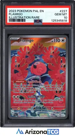 Pokemon 2023 Flamigo 227/193 Illustration Rare Paldea Evolved GEM MINT PSA 10 - Image 1