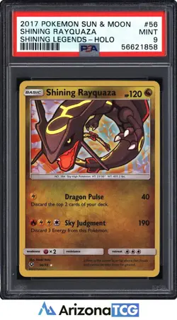 Pokemon 2017 Shining Rayquaza 56/73 Holo Shining Legends PSA 9 - Image 1