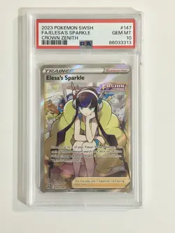 PSA 10 2023 POKEMON SWORD AND SHIELD CROWN ZENITH 147 FULL ART/ELESA'S SPARKLE - Image 1