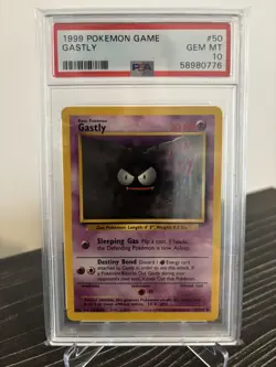1999 POKEMON GAME #50 GASTLY PSA 10 GEM MINT UNLIMITED BASE SET - Image 1