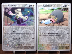 Varoom 064/091 & Lechonk 071/091 Paldean Fates Reverse Holo Pokemon Cards - Image 1
