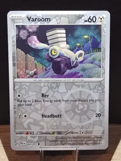 Varoom 064/091 & Lechonk 071/091 Paldean Fates Reverse Holo Pokemon Cards - Image 3