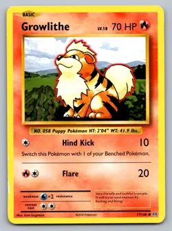 Pokemon TCG XY - Evolutions Growlithe 17/108 - Image 1