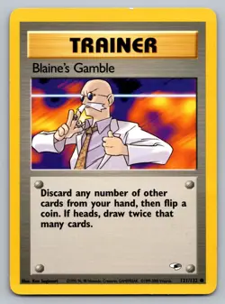 Pokemon TCG Gym Heroes Blaine's Gamble 121/132 - Image 1