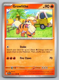 Pokemon TCG SV01: Scarlet & Violet Base Set Growlithe 031/198 - Image 1
