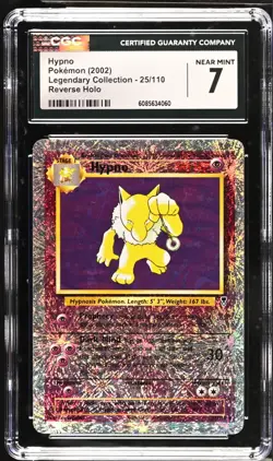 POKEMON CGC 7 NM Hypno 25/110 2002 Legendary Collection Rare Reverse Holo *4060 - Image 1