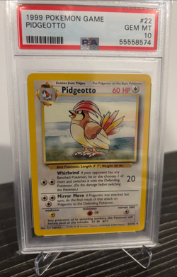 1999 POKEMON BASE SET UNLIMITED #22 PIDGEOTTO PSA 10 - Image 1