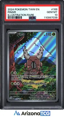 Pokemon 2024 Pinsir 168/167 Illustration Rare Twilight Masquerade GEM MT PSA 10 - Image 1