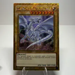 Yu-Gi-Oh! Blue-Eyes White Dragon MVP1-ENGV4 Gold Secret LP - Image 2