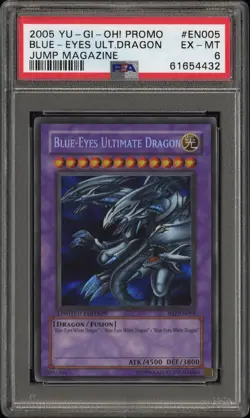 2005 YU-GI-OH! PROMO JUMP MAGAZINE #EN005 BLUE-EYES ULTIMATE DRAGON PSA 6 - Image 1