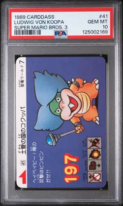 1989 CARDDASS SUPER MARIO BROS. 3 #41 LUDWIG VON KOOPA PSA 10 - Image 1
