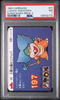 1989 CARDDASS SUPER MARIO BROS. 3 #41 LUDWIG VON KOOPA PSA 7 - Image 1