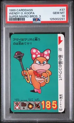 1989 CARDDASS SUPER MARIO BROS. 3 #37 WENDY O. KOOPA PSA 10 - Image 1