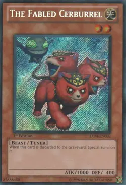 The Fabled Cerburrel - HA04-EN008 - Secret Rare - 1st Edition NM Yugioh Hidden A - Image 1