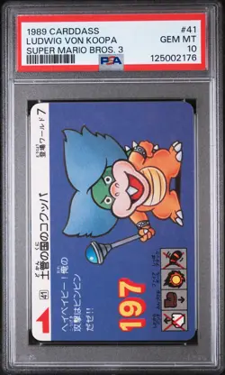 1989 CARDDASS SUPER MARIO BROS. 3 #41 LUDWIG VON KOOPA PSA 10 - Image 1