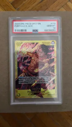 One Piece (OP-07) Portgas.D.Ace OP07-119 SEC PSA 10 GEM MT - Image 1