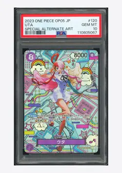 One Piece PSA 10 Uta SP Alternate Art 2023 OP02-120 OP05 Japanese - Image 1