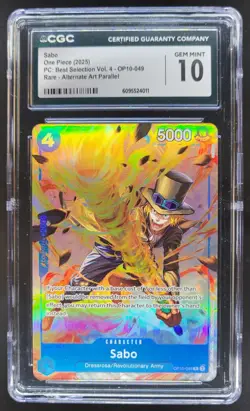 2025 ONE PIECE CCG SABO RARE ALT ART OP10-049 CGC 10 B PT - Image 1
