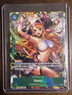 English One Piece TCG Nami Alternate Art OP14-031 The Azure Sea's Seven Foil NM - Image 1