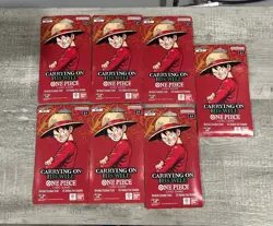 Lot of 7 One Piece OP-13 Sleeved Booster Packs New Sealed *SAME DAY SHIPPING* - Image 1