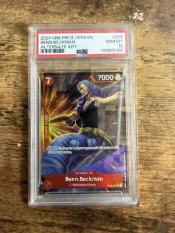 Benn Beckman OP09-009 ALT ART Emperors in the New World One Piece PSA 10 - Image 1