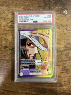 2024 ONE PIECE OP09-EMPERORS IN THE NEW WORLD ALTERNATE ART NICO ROBIN PSA 10 - Image 1