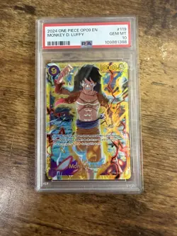 MONKEY D. LUFFY PSA 10 ONE PIECE OP09-EMPERORS IN THE NEW WORLD - Image 1