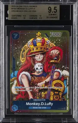 2022-24 ONE PIECE PROMO DREAMHACK DALLAS 2024 #P043 MONKEY D. LUFFY BGS 9.5 - Image 1