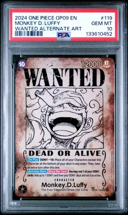 2024 ONE PIECE OP09-EMPERORS IN THE NEW WORLD #119 MONKEY D. LUFFY PSA 10 - Image 1