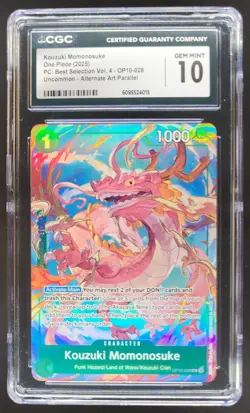2025 ONE PIECE CCG KOUZUKI MOMONSUKE ALT ART OP10-028 CGC 10 B PT - Image 1