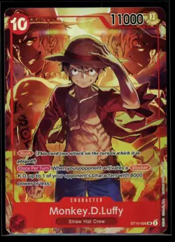 Monkey.D.Luffy Treasure Booster Set Promo ST10-006 SR Foil One Piece TCG - Image 1