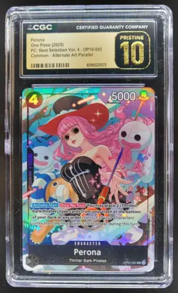 2025 ONE PIECE CCG PERONA ALT ART OP10-092 CGC 10 PRISTINE B PT - Image 1