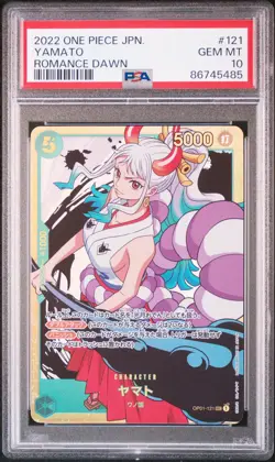 2022 ONE PIECE JAPANESE OP01-ROMANCE DAWN #121 YAMATO PSA 10 - Image 1