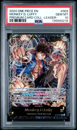 2024 ONE PIECE PREMIUM CARD COLL LEADER COLL #003 MONKEY D. LUFFY PSA 10 - Image 1
