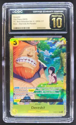 2025 ONE PIECE CCG DERESHI! RARE ALTERNATE ART OP09-117 CGC 10 PRISTINE B PT - Image 1