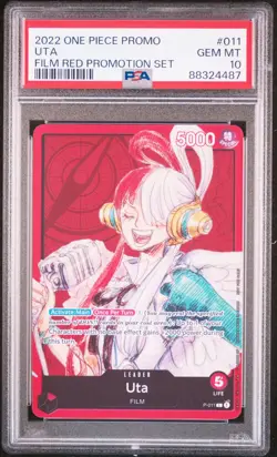2022 ONE PIECE PROMOS ONE PIECE FILM RED PROMOTION CARD SET #011 UTA PSA 10 - Image 1