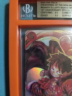 One Piece Monkey.D.Luffy ST01-012 Oda Gold Stamped Signature OP05 BGS 9.5 - Image 3