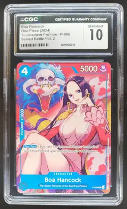 2024 ONE PIECE CCG BOA HANCOCK P-066 SEALED BATTLE PROMOS CGC 10 B PT - Image 1