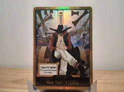 DON!! Card (Dracule Mihawk) (Gold) The Azure Sea's Seven Foil - Image 1
