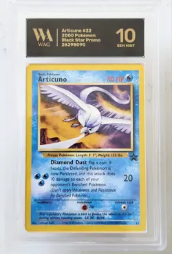 WAG Graded Gem Mint 10 Articuno 22/53 Wotc Promo Regular Vintage Pokemon Card - Image 1