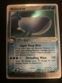 Wailord ex 100/100 Sandstorm Holo Foil Rare Pokemon TCG Card - Image 1